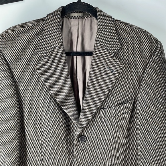 HUGO Boss suit jacket sports coat nails head browns blues 100% virgin wool sz 40 - Picture 9 of 13